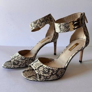 Louise et Cie Snakeskin Leather heels size 7.5 pre-owned